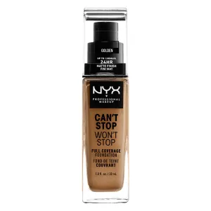NYX Can't Stop Won't Stop Full Coverage Foundation Golden 30ml