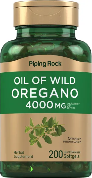 Oil of Oregano, 4000 mg (per serving), 200 Quick Release Softgels
