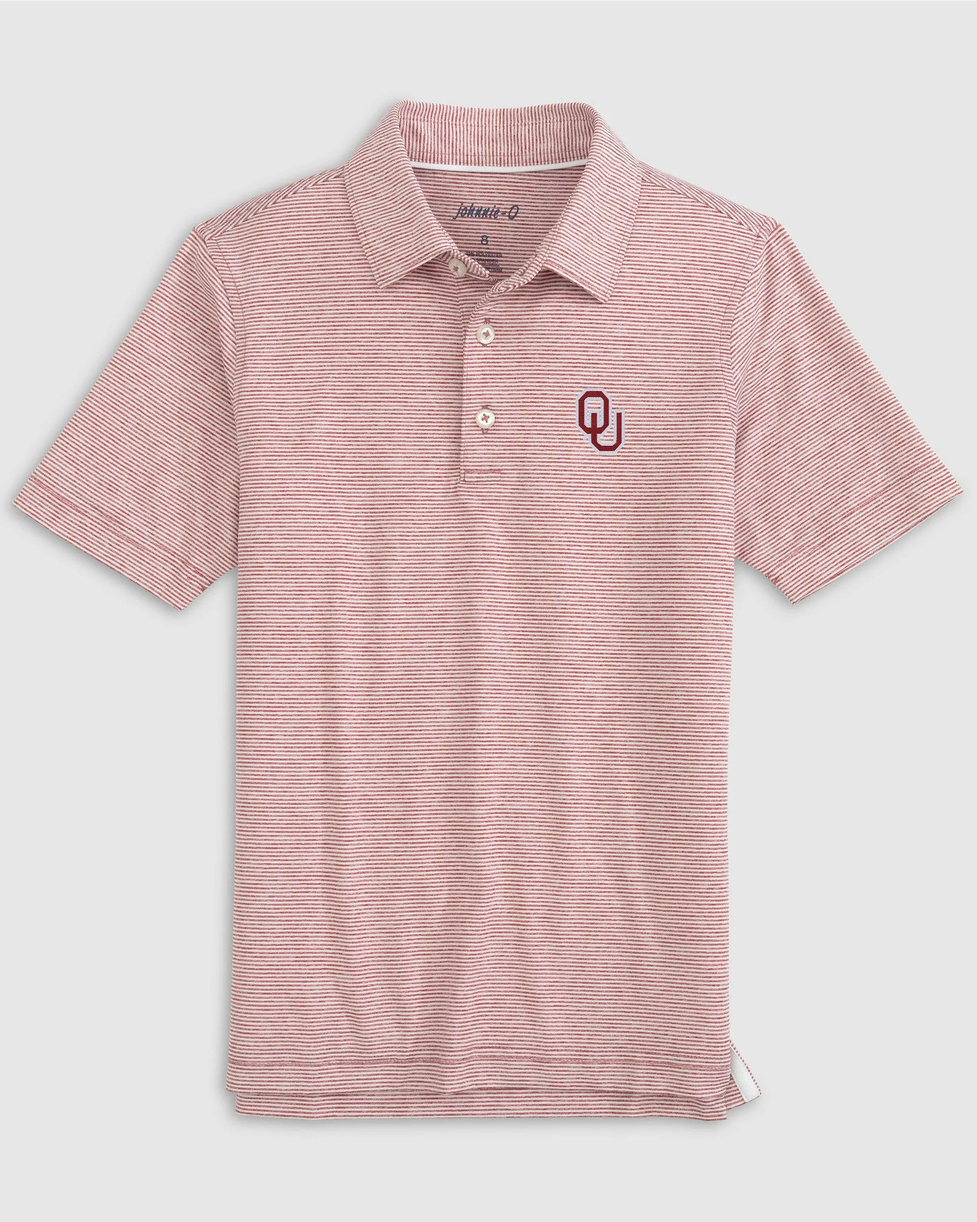 Oklahoma Lyndonn Jr. Striped Jersey Performance Polo