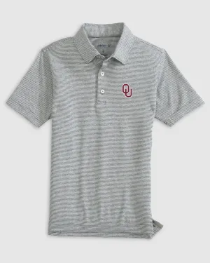 Oklahoma Lyndonn Jr. Striped Jersey Performance Polo