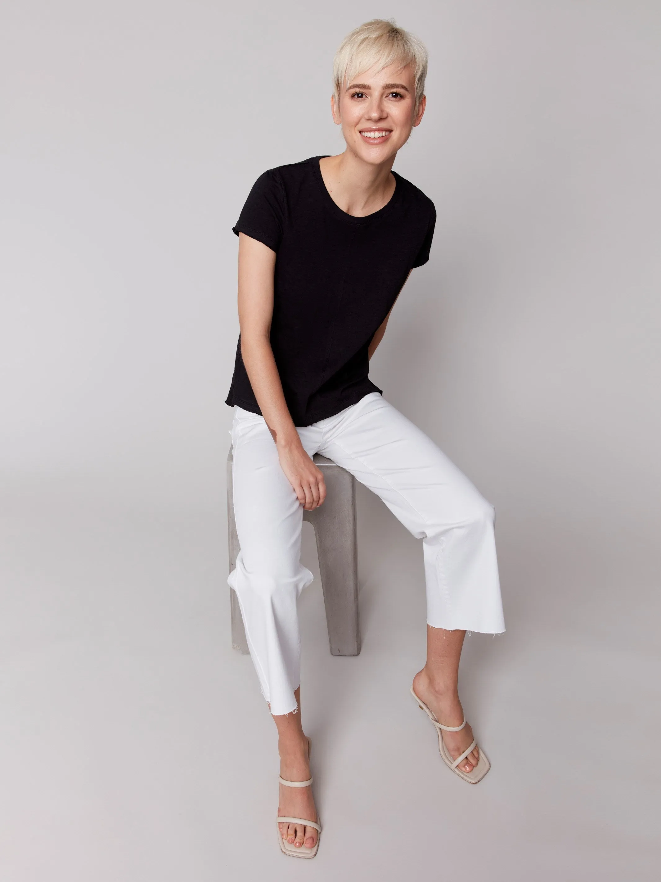 Organic Cotton Slub T-shirt - Black