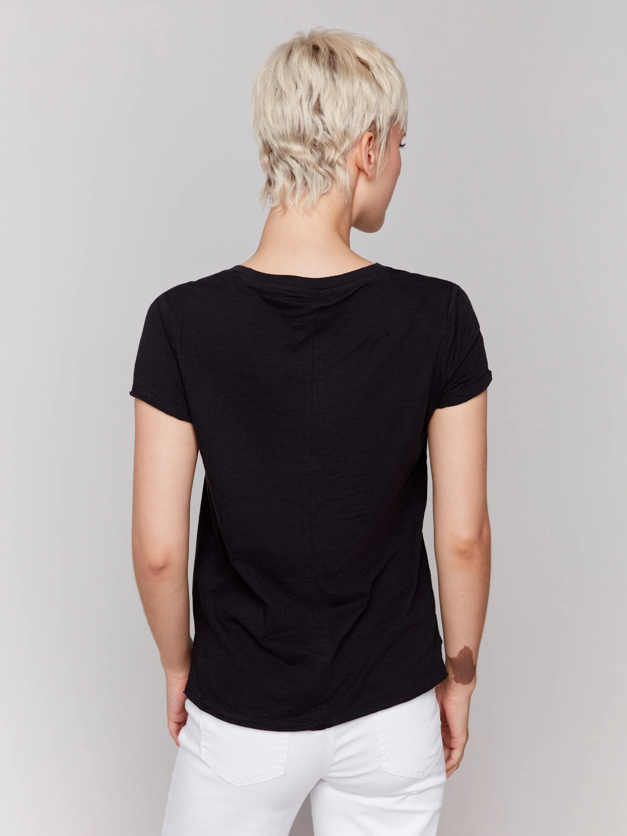 Organic Cotton Slub T-shirt - Black