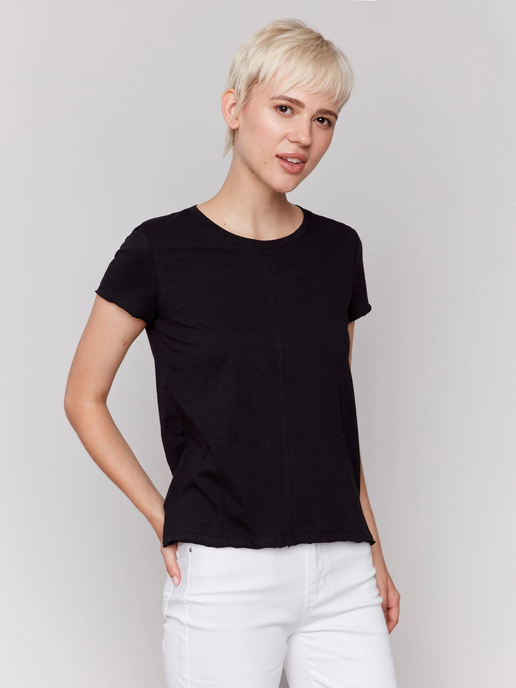 Organic Cotton Slub T-shirt - Black