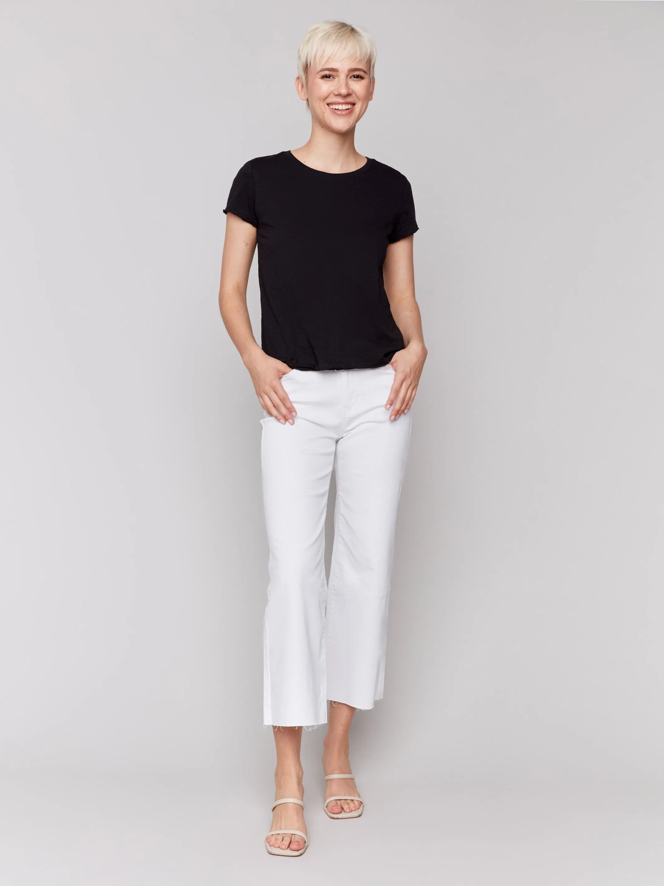 Organic Cotton Slub T-shirt - Black