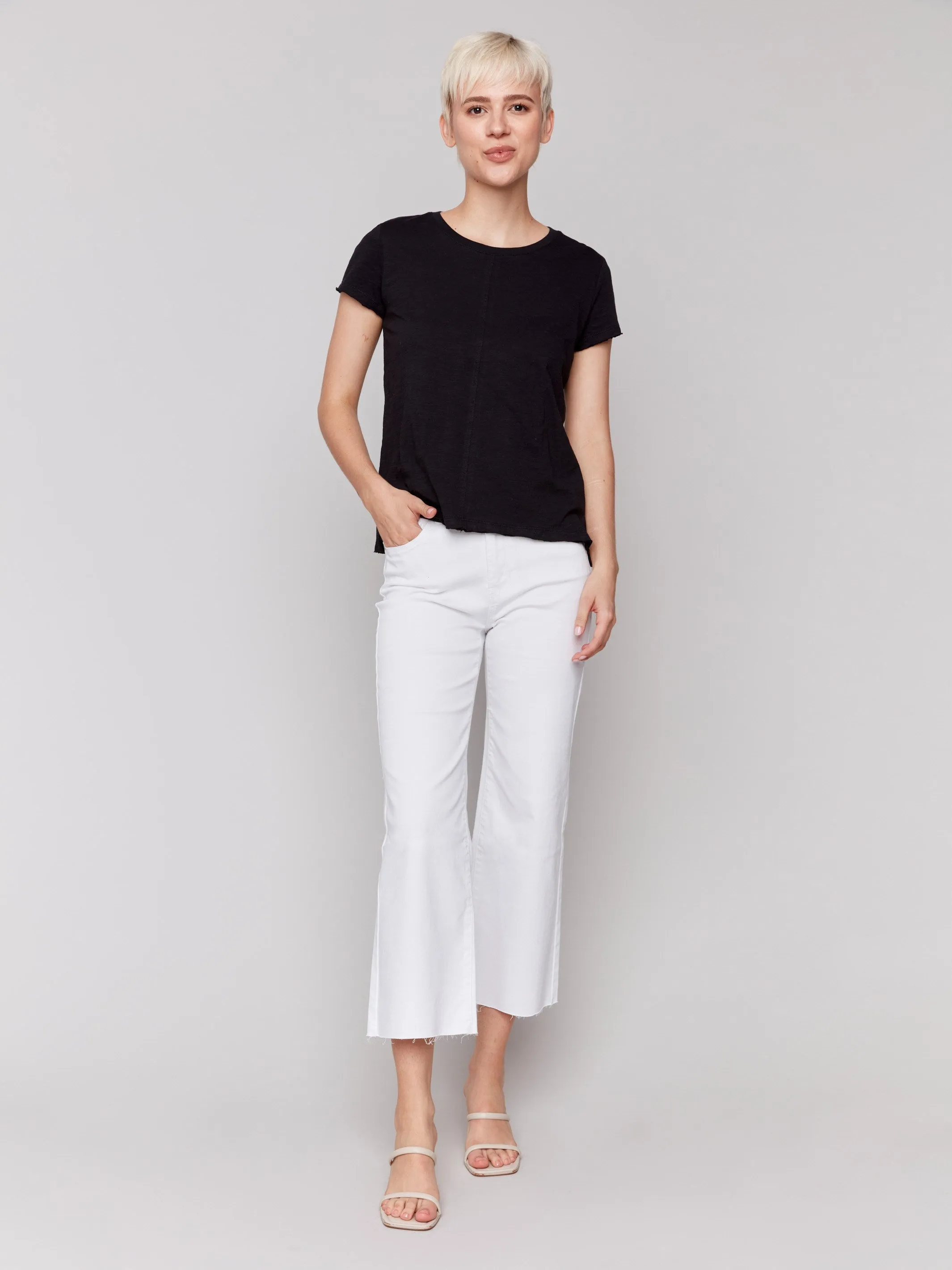 Organic Cotton Slub T-shirt - Black