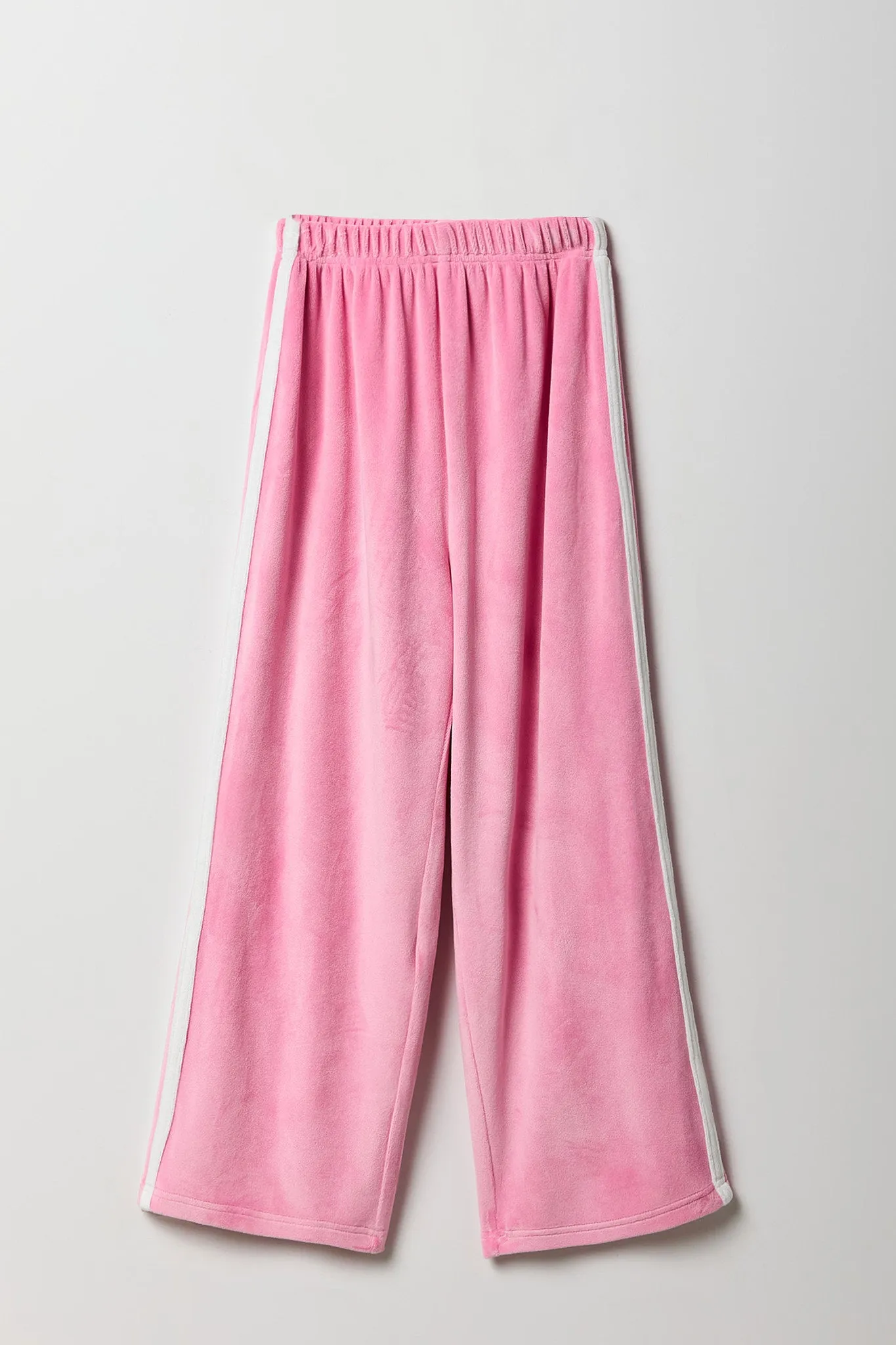 Pantalon Active à jambe large en velours avec rayures latérales pour fille