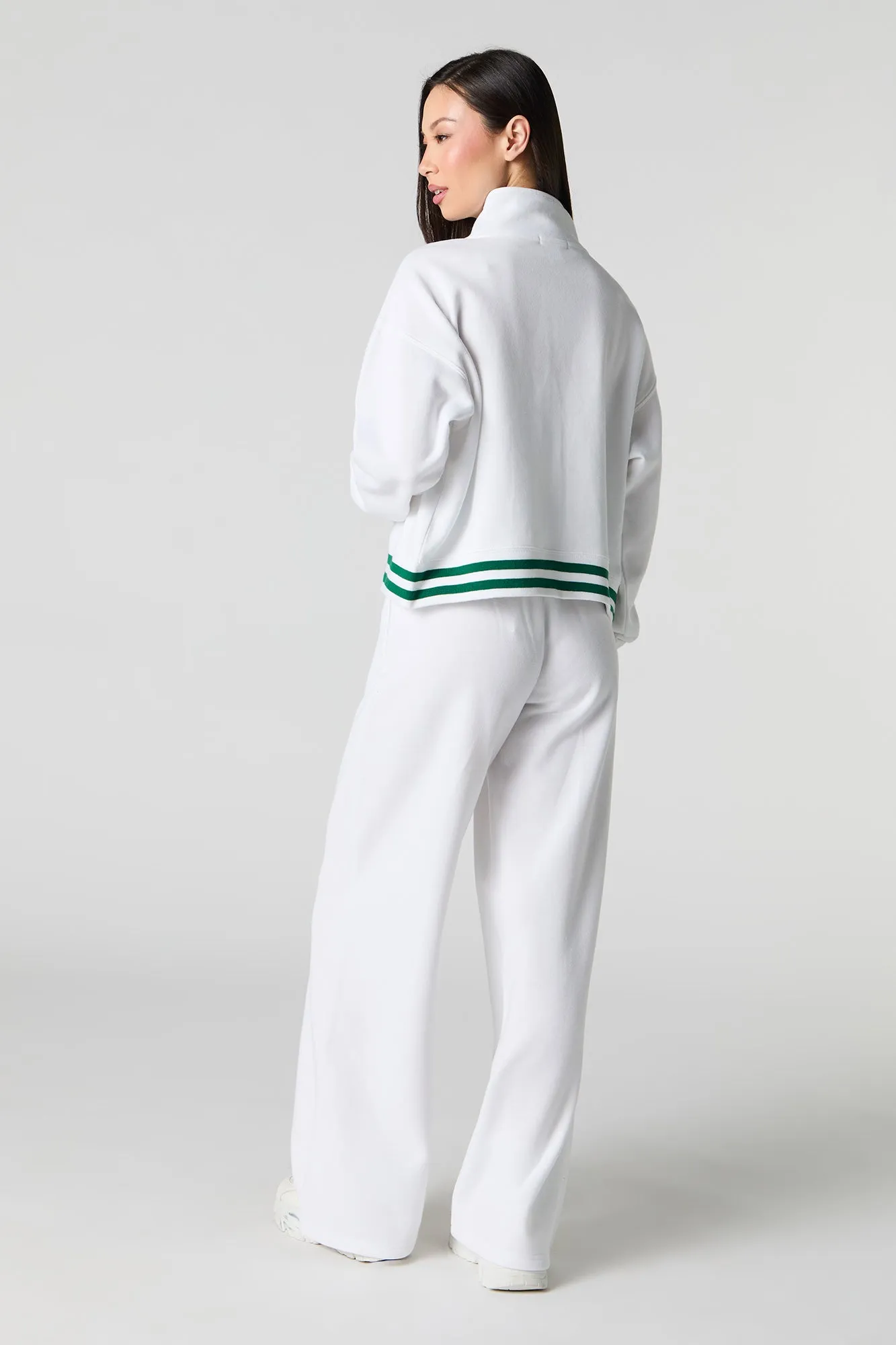 Pantalon d'entraînement Active en molleton avec bande de taille rayée