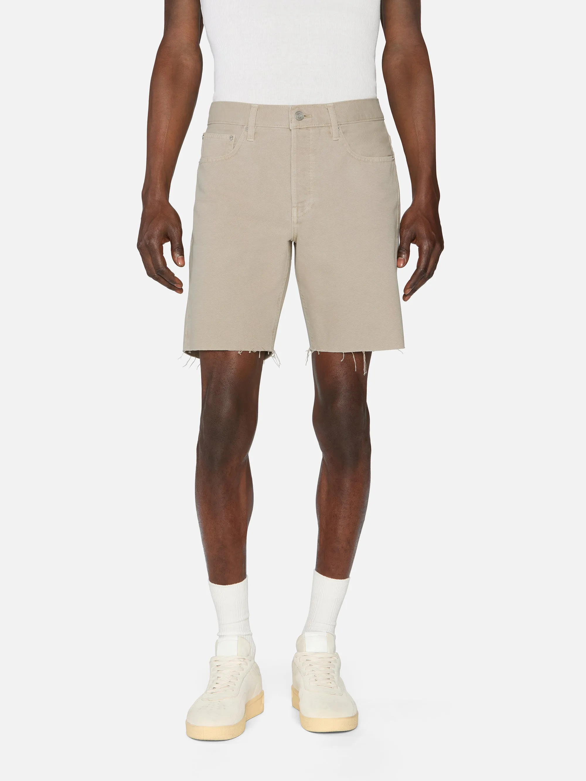 Relaxed Short Raw Hem -- Beach Sand