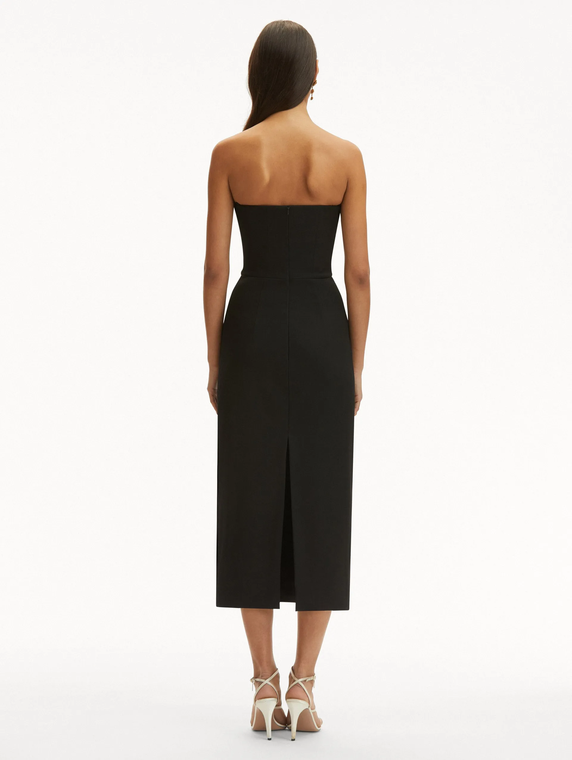Rosette Tea Length Dress