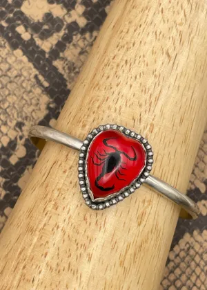 Scorpion Heart Cuff Bracelet