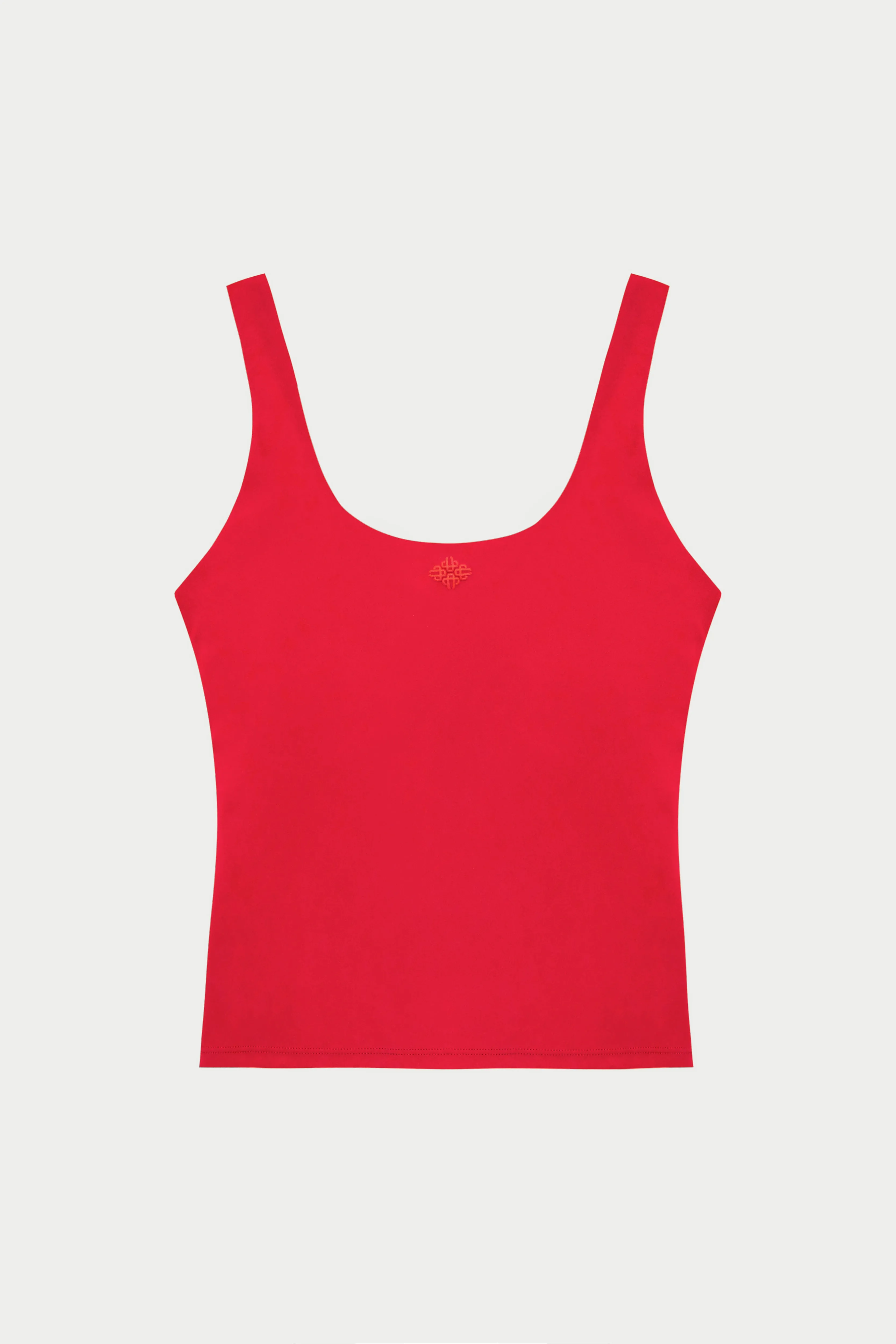 SCULPTING STRETCH SCOOP NECK SPORTS TOP - RED