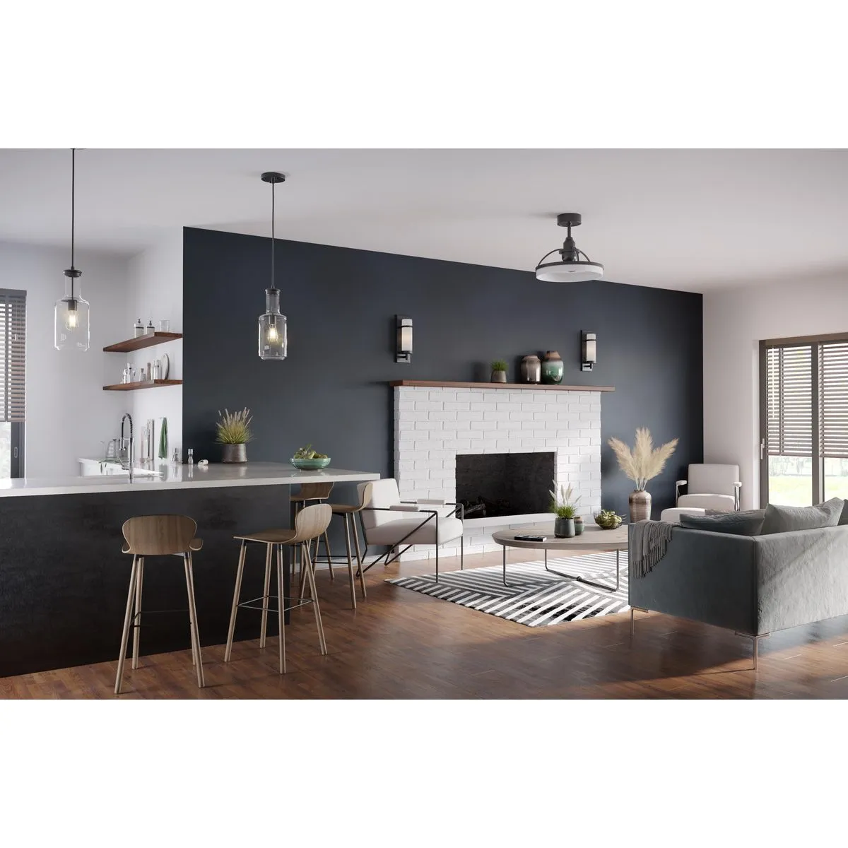 Shear Collection Oscillating Three-Blade Ceiling Fan