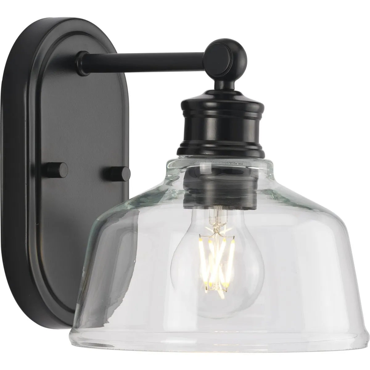 Singleton Collection One-Light 7.62" Vanity Light with Clear Glass Shade