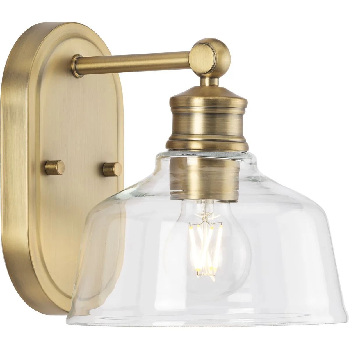 Singleton Collection One-Light 7.62" Vanity Light with Clear Glass Shade