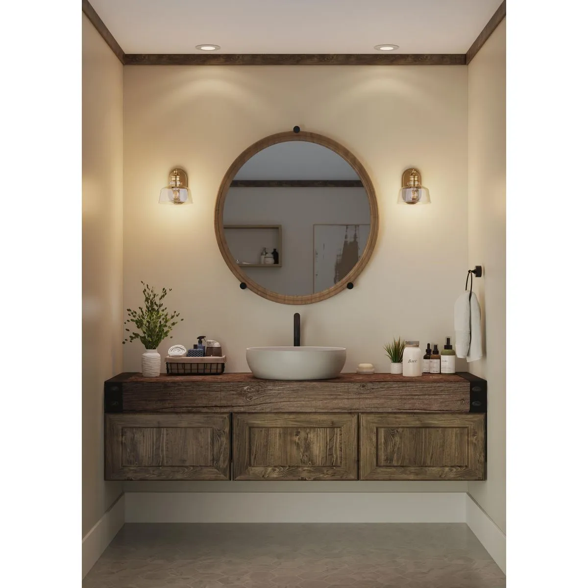 Singleton Collection One-Light 7.62" Vanity Light with Clear Glass Shade