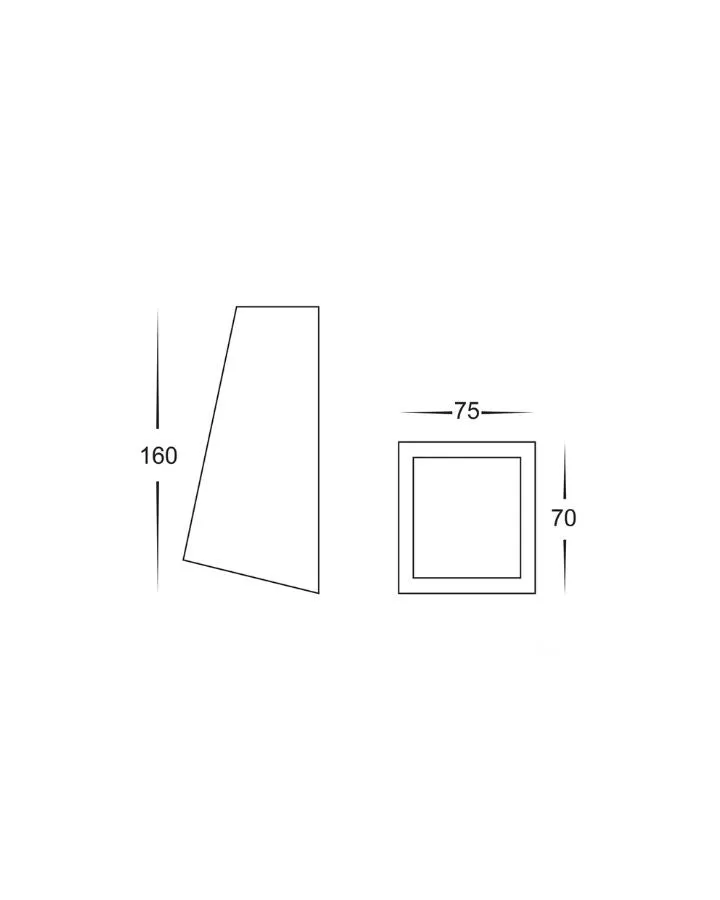 Square Wedge Wall Light | Assorted Finish | TRIColour