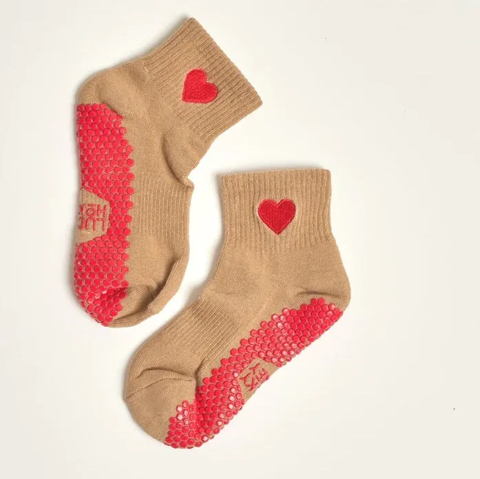 The Harlow Grip Sock - Heart (Barre/Pilates)