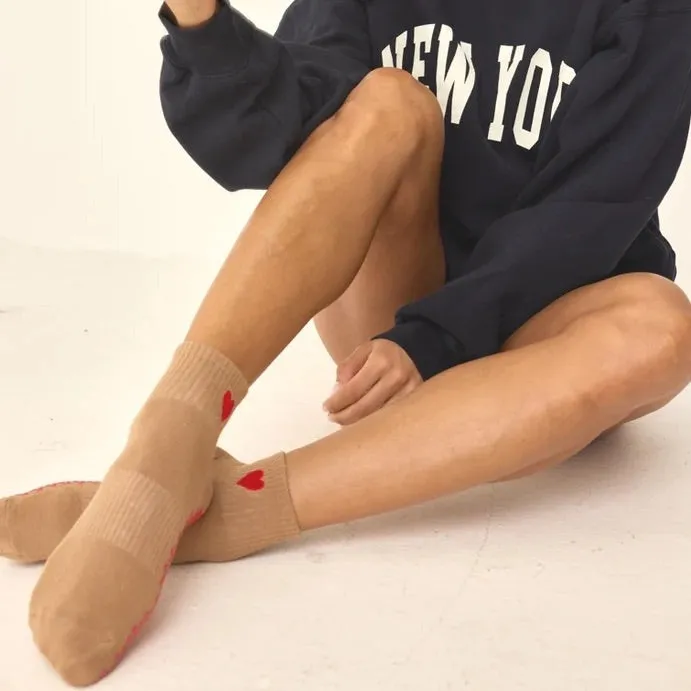 The Harlow Grip Sock - Heart (Barre/Pilates)