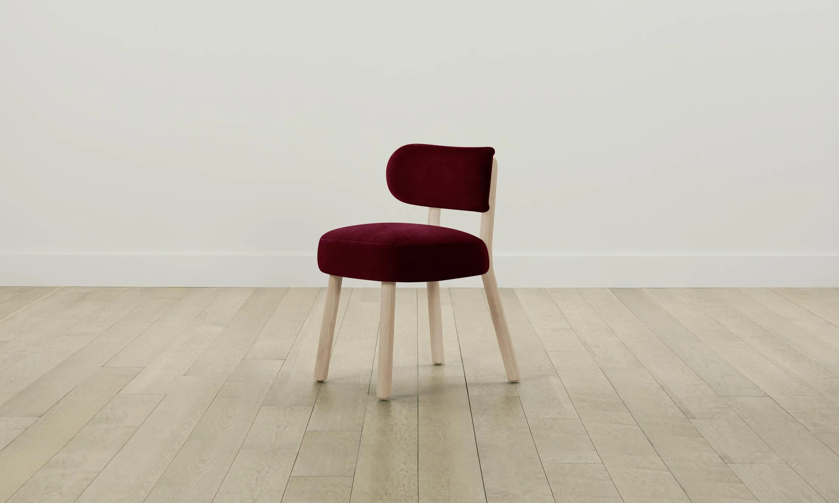 The Jane Dining Chair - Mohair Crimson