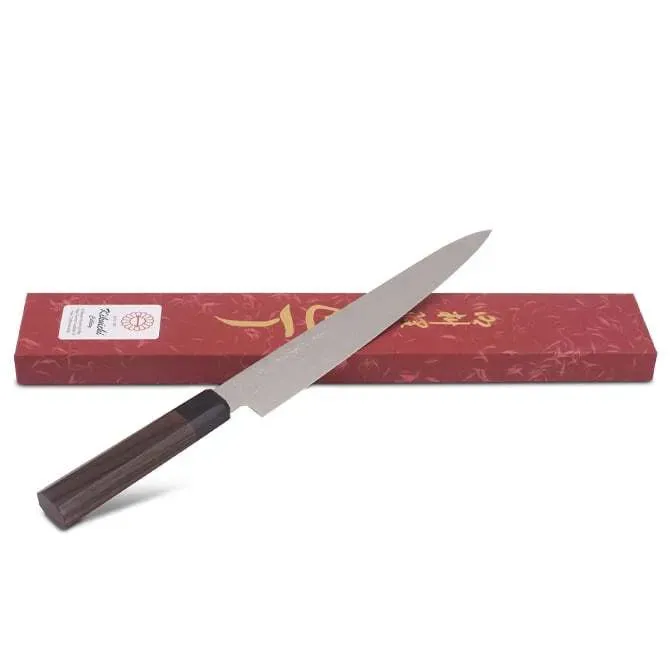 Warikomi Damascus Sujihiki Knife- Rosewood Handle