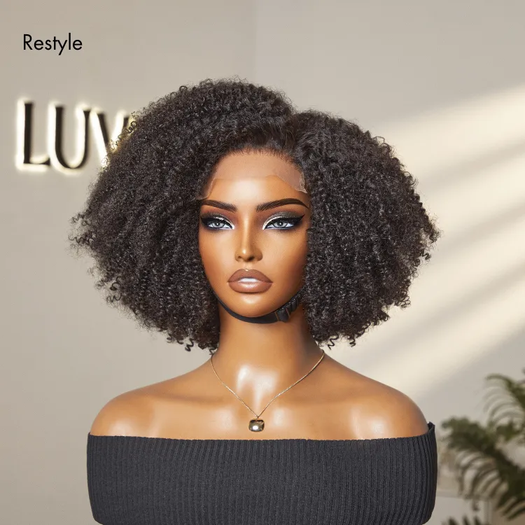 Weekly Special | Breathable Cap Natural Bouncy Fluffy Jerry Curl Glueless 5x5 Closure Lace Wig Ready to Go