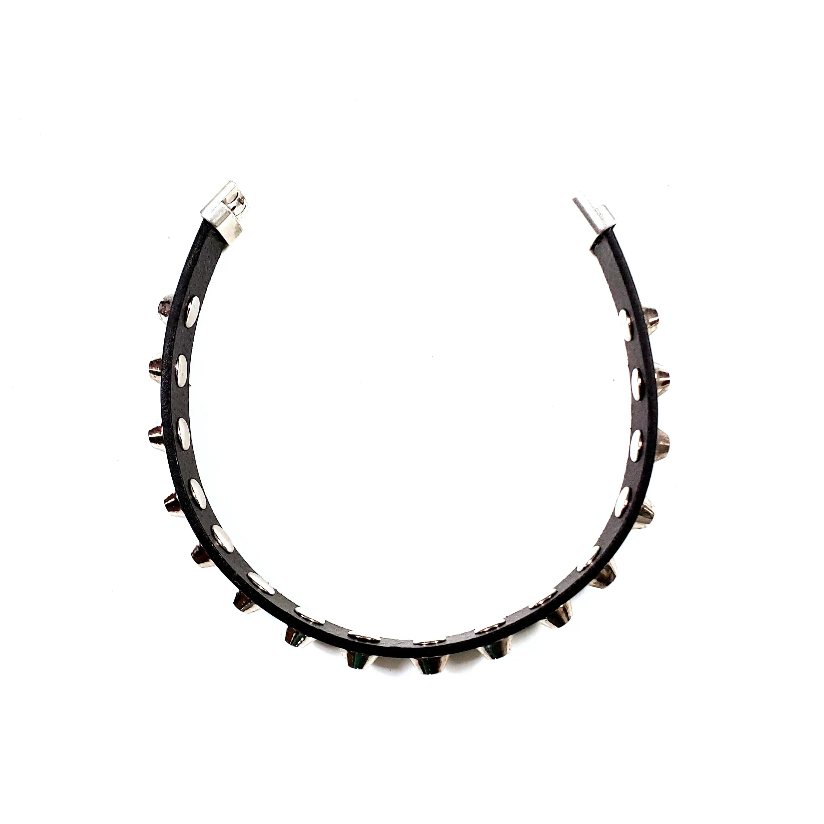 Women's Studded Leather Choker - Made in Canada